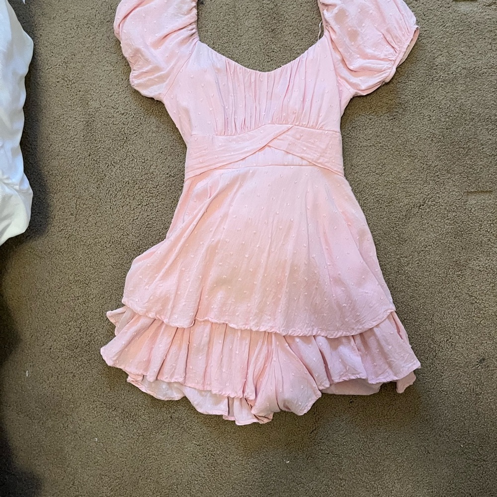 Altar'd State Pink Ruffle Dress
